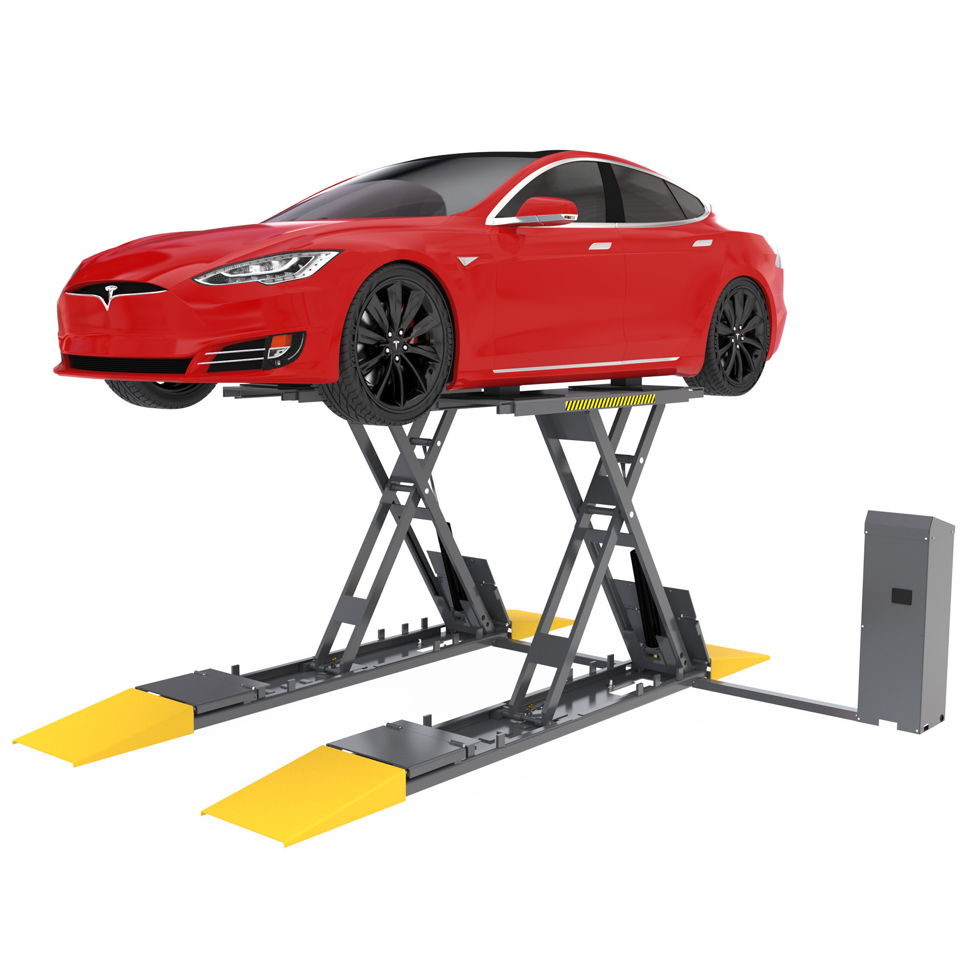 BendPak, 7000lb. Capacity Full-Rise Scissors Lift, Capacity 7000 lb, Max. Lift Height 69.75 in, Collapsed Height 6.5 in, Model# SP-7XE